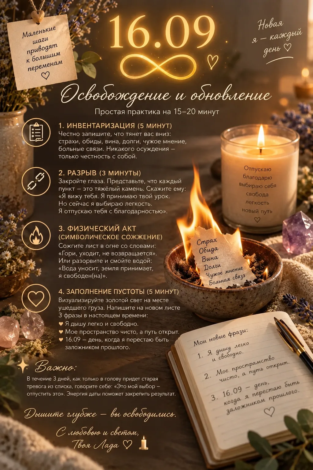 #уютный_круг #любовьксебе #самооценка #красота #счастье #благополучие #ритуал #аффирмации