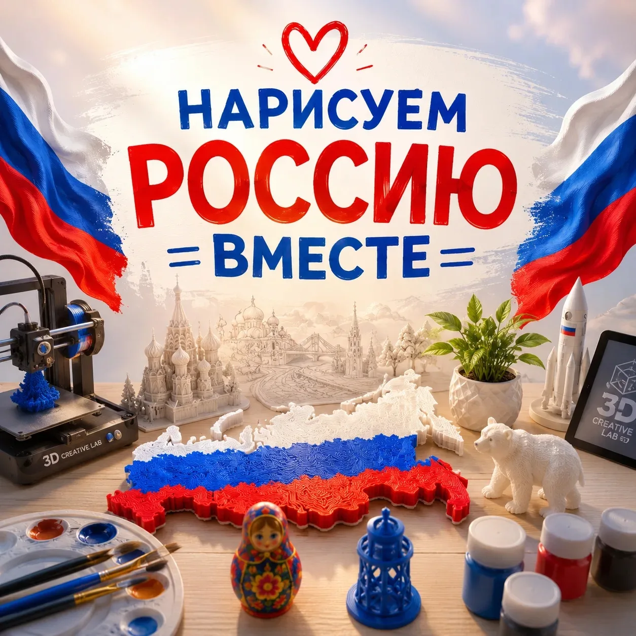 🇷🇺✨ Нарисуем Россию вместе!

Скоро День России, и мне захотелось создать необычную картину вместе 