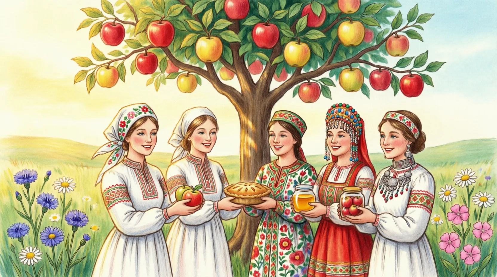 🍎ЯБЛОЧНЫЙ СПАС: ОДНО ЯБЛОКО — ЧЕТЫРЕ ЯЗЫКА, ОДИН ПРАЗДНИК