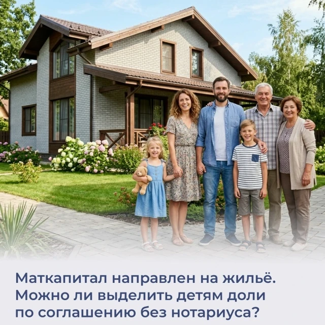 🏠 При использовании маткапитала на жильё закон обязывает выделять доли детям. Можно ли...