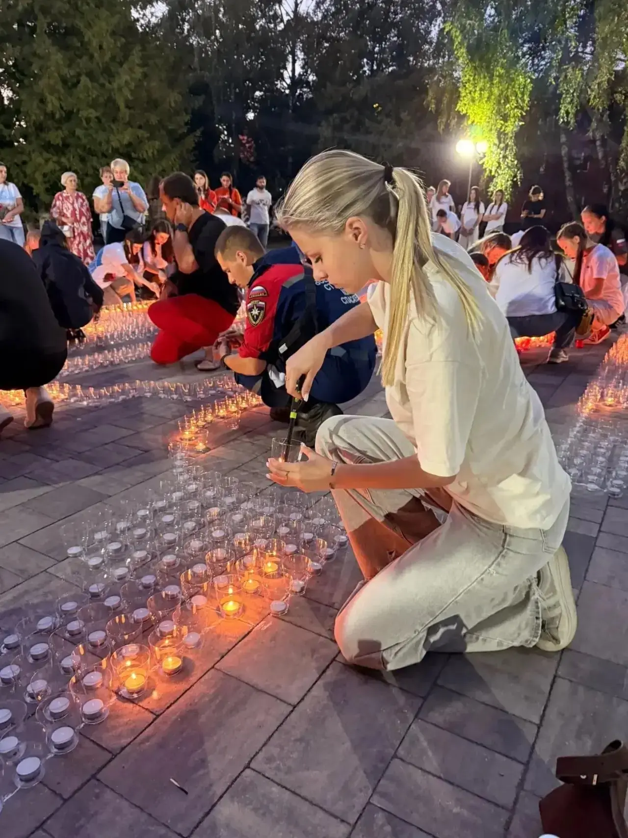 💥В парке имени Рокоссовского состоялась патриотическая акция «Огненные картины», приур...
