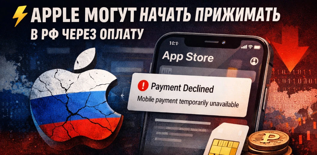 ⚡️ На Apple могут начать давить через оплату сервисов

Минцифры РФ обсуждает меры воздействия на App