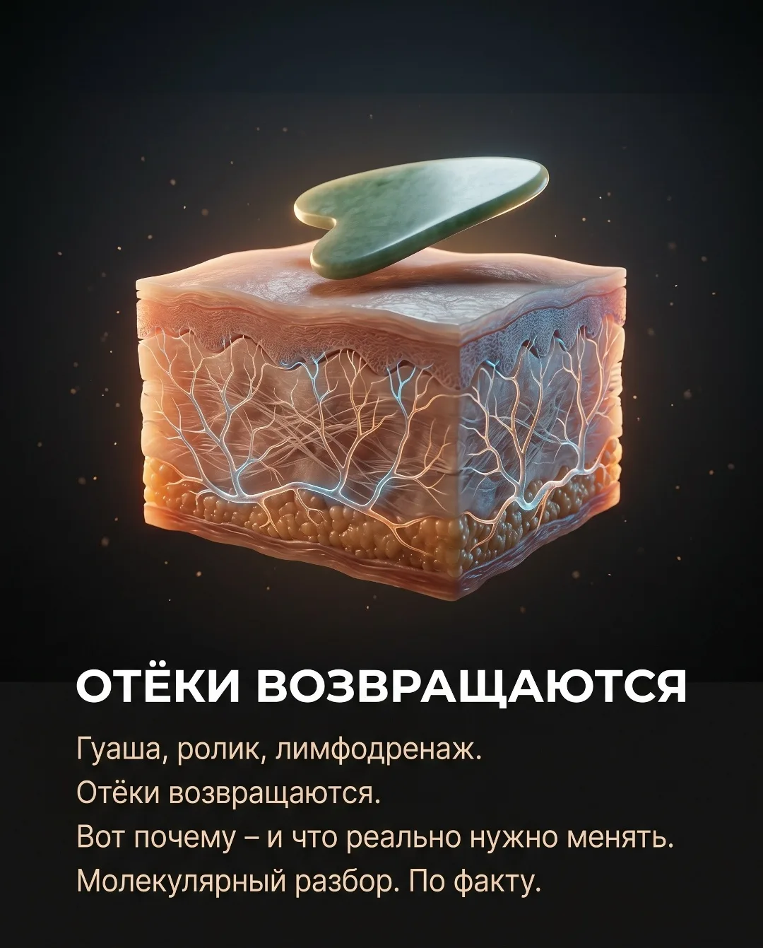 Гуаша убирает отёк за 5 минут. А через пару часов он снова на месте. Знакомо?

Дело не в технике мас