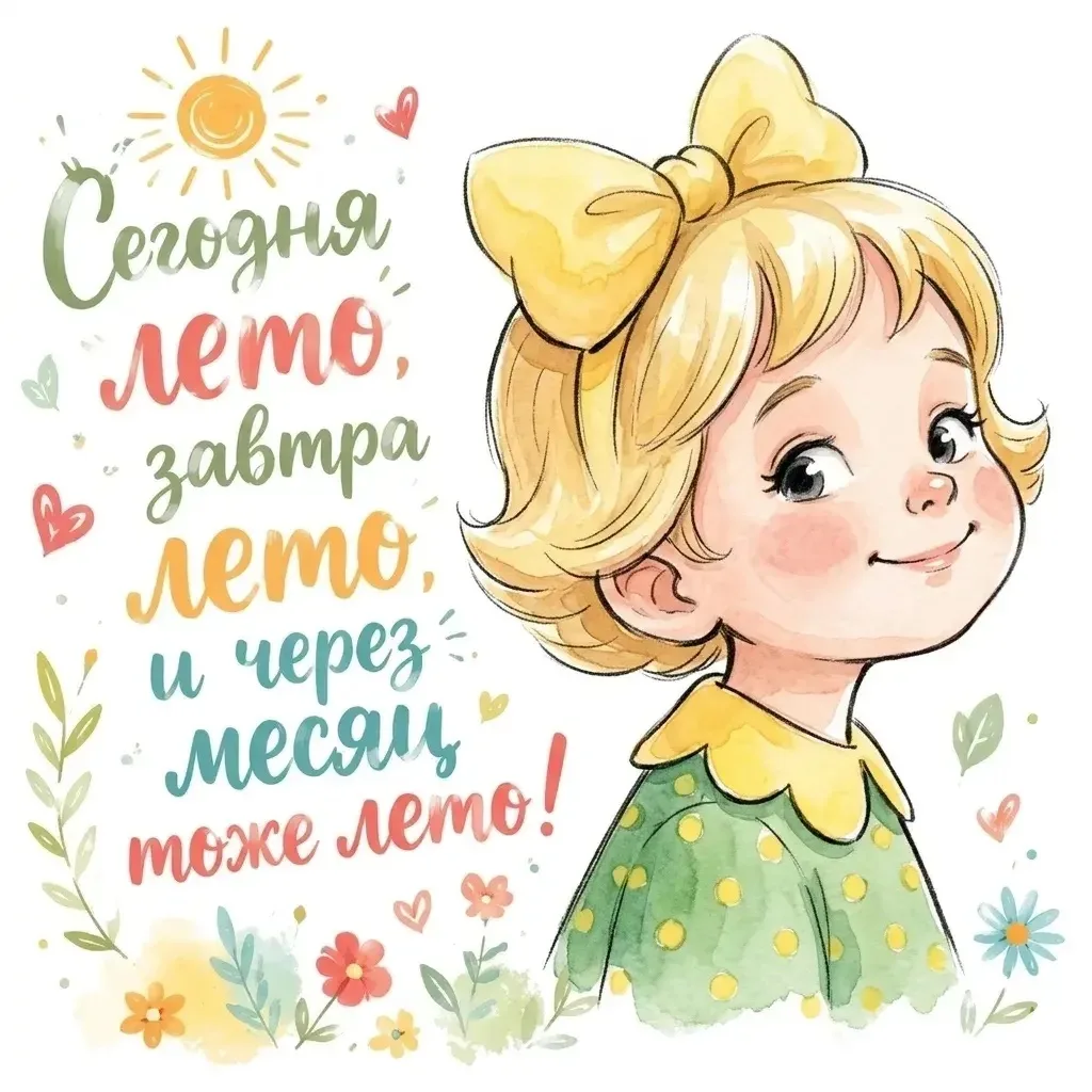 ☀️ Сегодня лето, завтра лето, и через месяц — тоже лето! ☀️

Кажется, будто время замедлилось, и каж