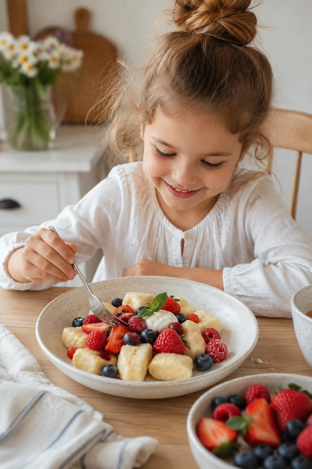 🍓 Ягодные ленивые вареники с летним топпингом