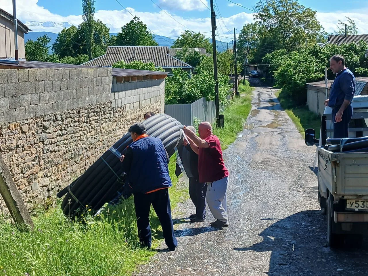 💦В селе Ашага-Стал проведены работы по замене водопроводной линии по переулку Кирова. ...