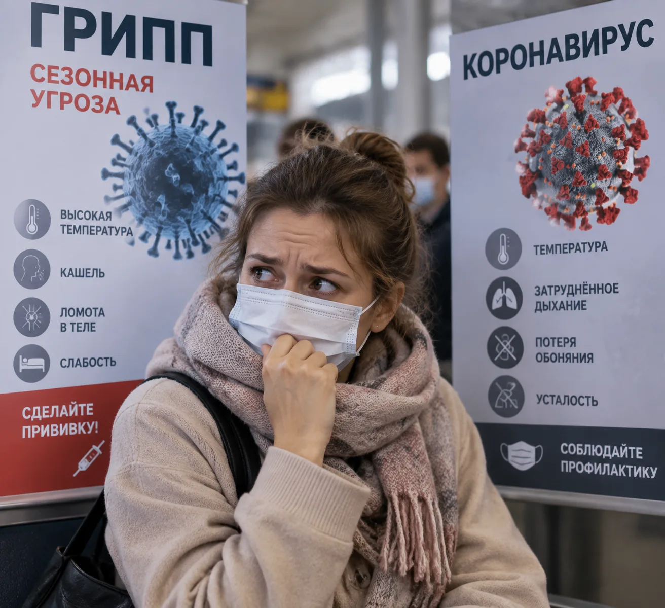🤒 Россияне стали больше бояться гриппа, чем коронавируса