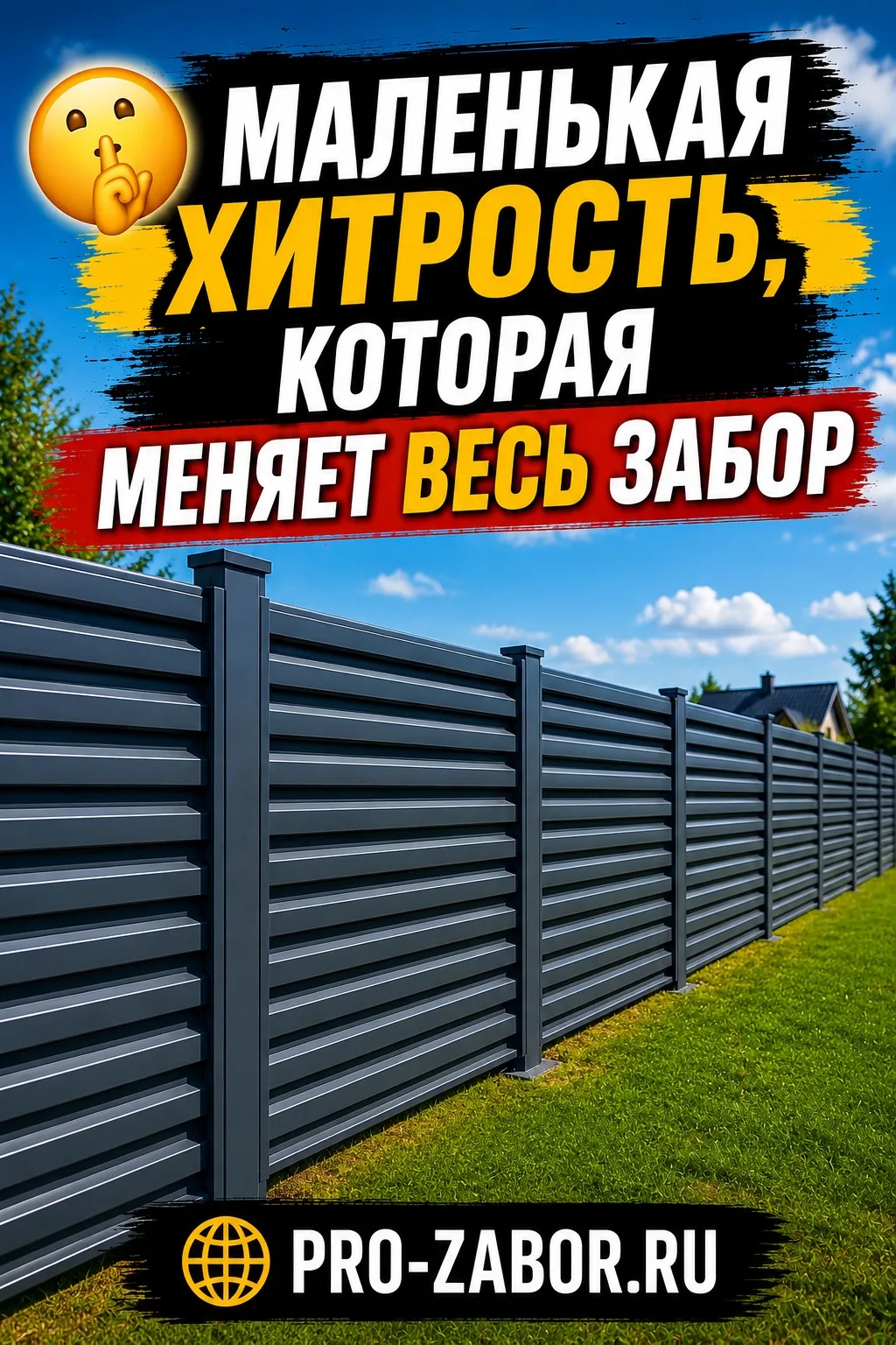 📌 Важная деталь при заказе забора