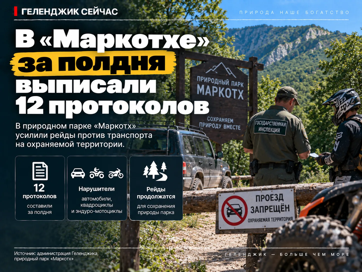 🏍 В «Маркотхе» за полдня выписали 12 протоколов