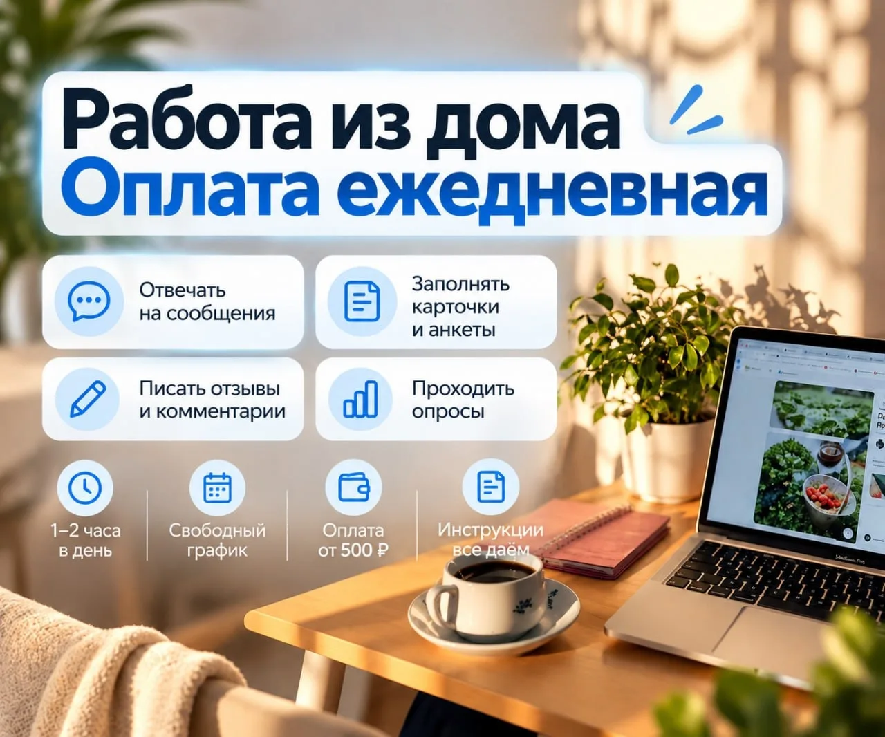 Хочешь работать из дома и получать свой доход, но нет опыта?