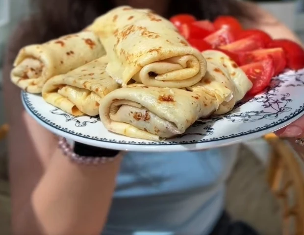 🥞🔥 Белковые блинчики с курицей и сыром — идеальный ПП-завтрак