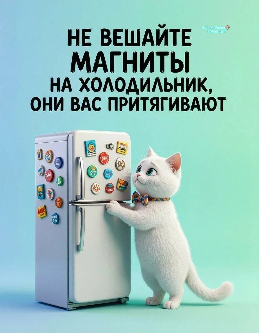 Пошла снимать магниты. Очнулася с каклетой в зубах и стаканом молока в руке. Ох и злоде...