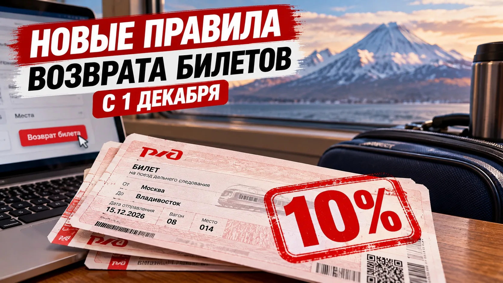 🚆 БИЛЕТ СДАЛ - СКОЛЬКО ПОТЕРЯЕШЬ? С 1 ДЕКАБРЯ РЖД МЕНЯЕТ СБОР ЗА ВОЗВРАТ