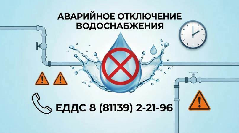 ⚠️ АВАРИЙНОЕ ОТКЛЮЧЕНИЕ ВОДОСНАБЖЕНИЯ.