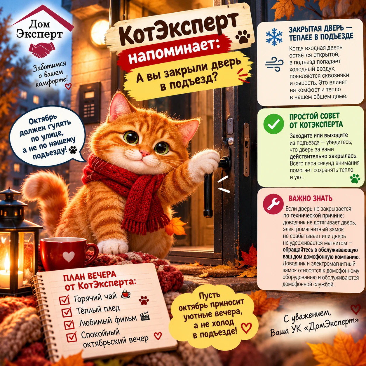 🐾 ВЕЧЕРНИЙ СОВЕТ ОТ КОТЭКСПЕРТА