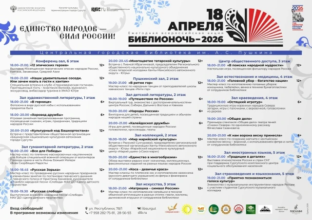 «Библионочь-2026» – многообразие культур в одной библиотеке