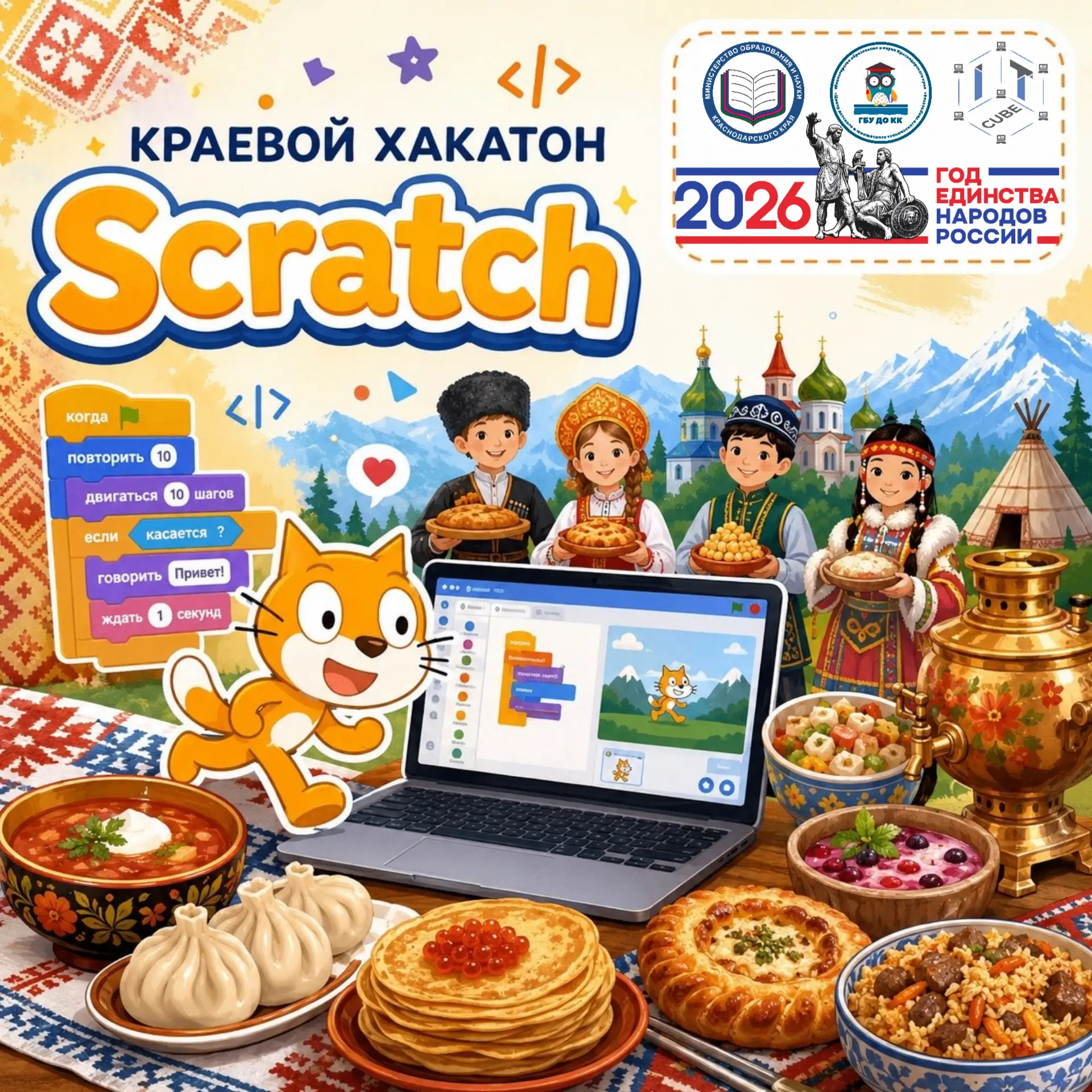 🎮Код, игры и традиции: стартует Краевой хакатон по Scratch!