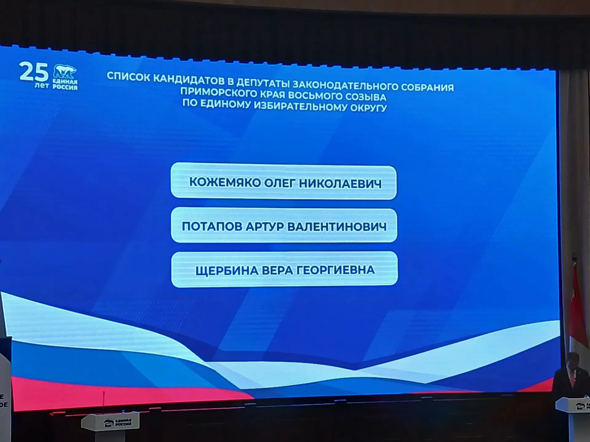 Общая часть списка кандидатов "Единой России" в ЗС Приморья отражает тренды текущего электорального 