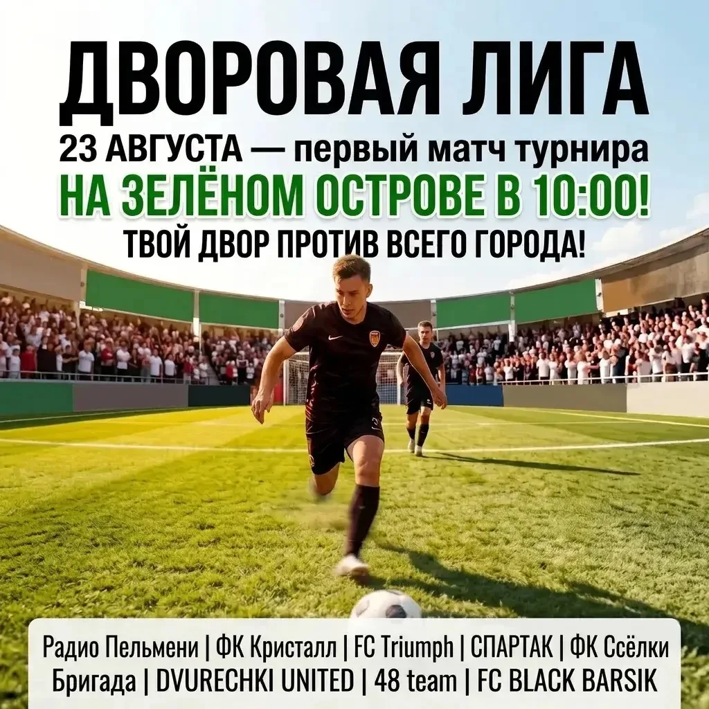 ⚽ Дворовая лига по футболу: первый матч уже в это воскресенье! ⚽