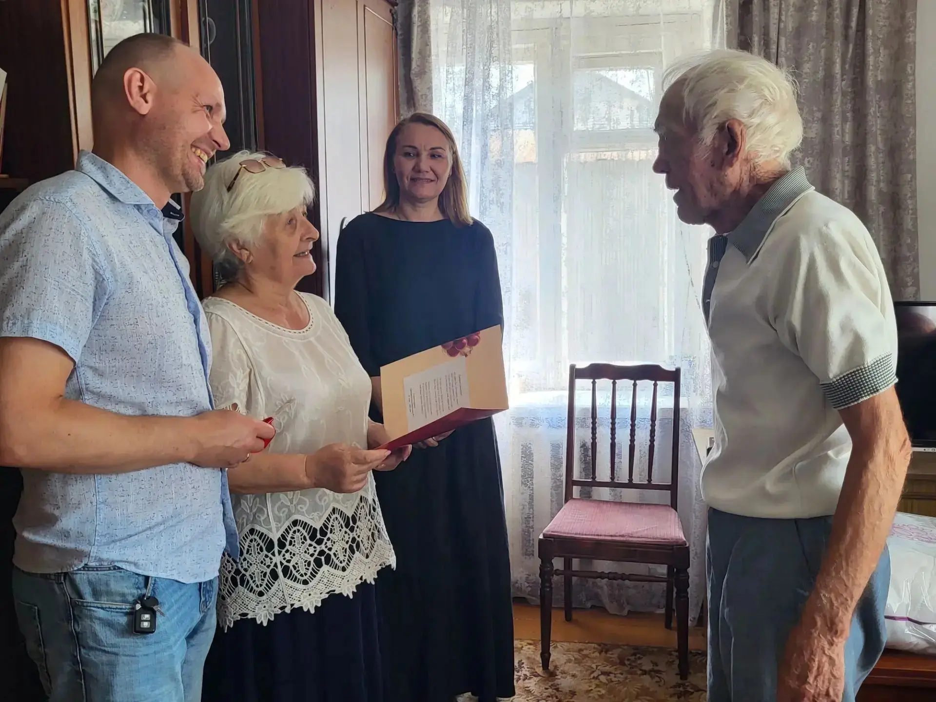 Сегодня, 22 июля, в рамках партийного проекта "Старшее поколение, с 90 - летним юбилеем...