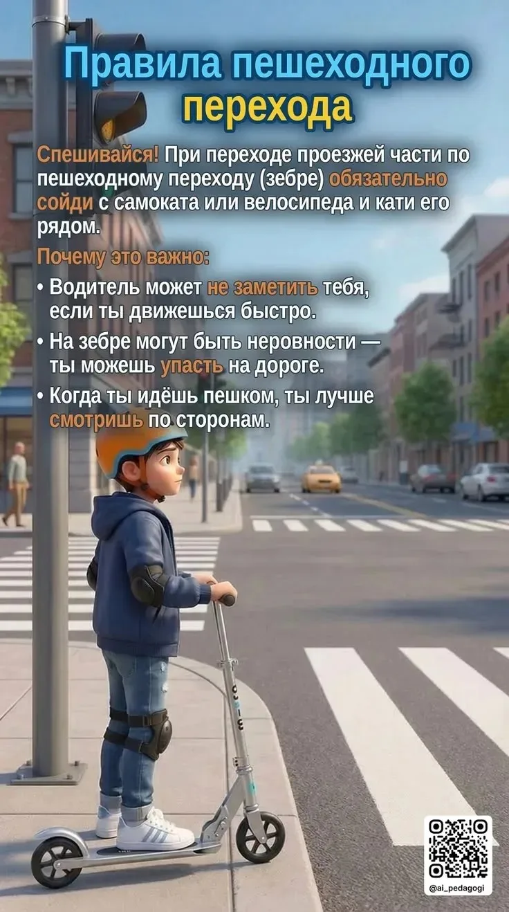 🛴 Самокат — одному. Друзей — на тротуар!