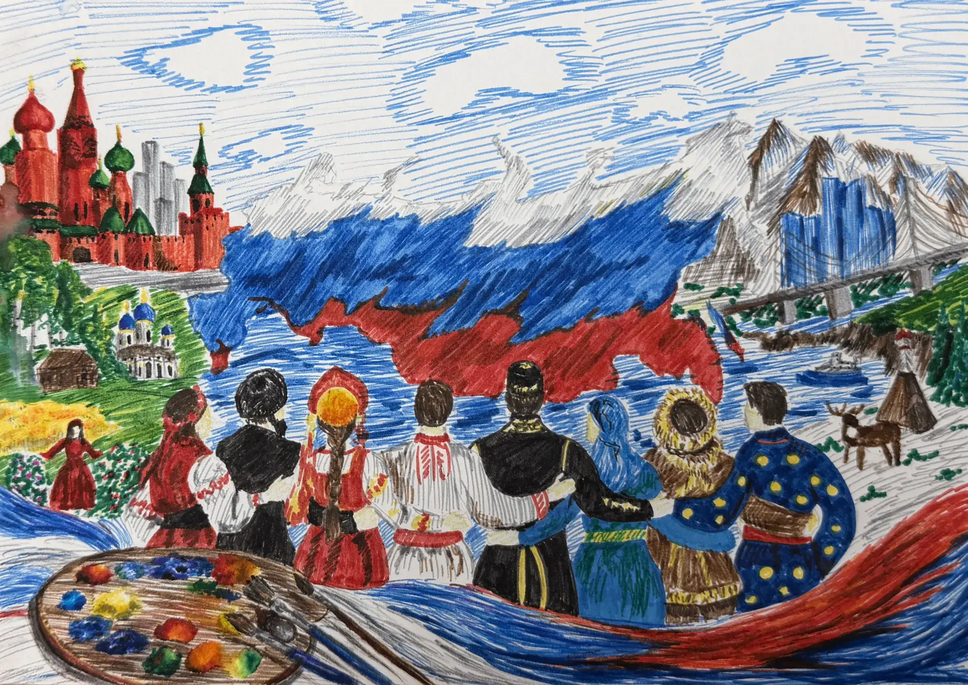 🎨 Искусство объединяет - итоги первого этапа конкурса «Сила России в единстве и спасен...