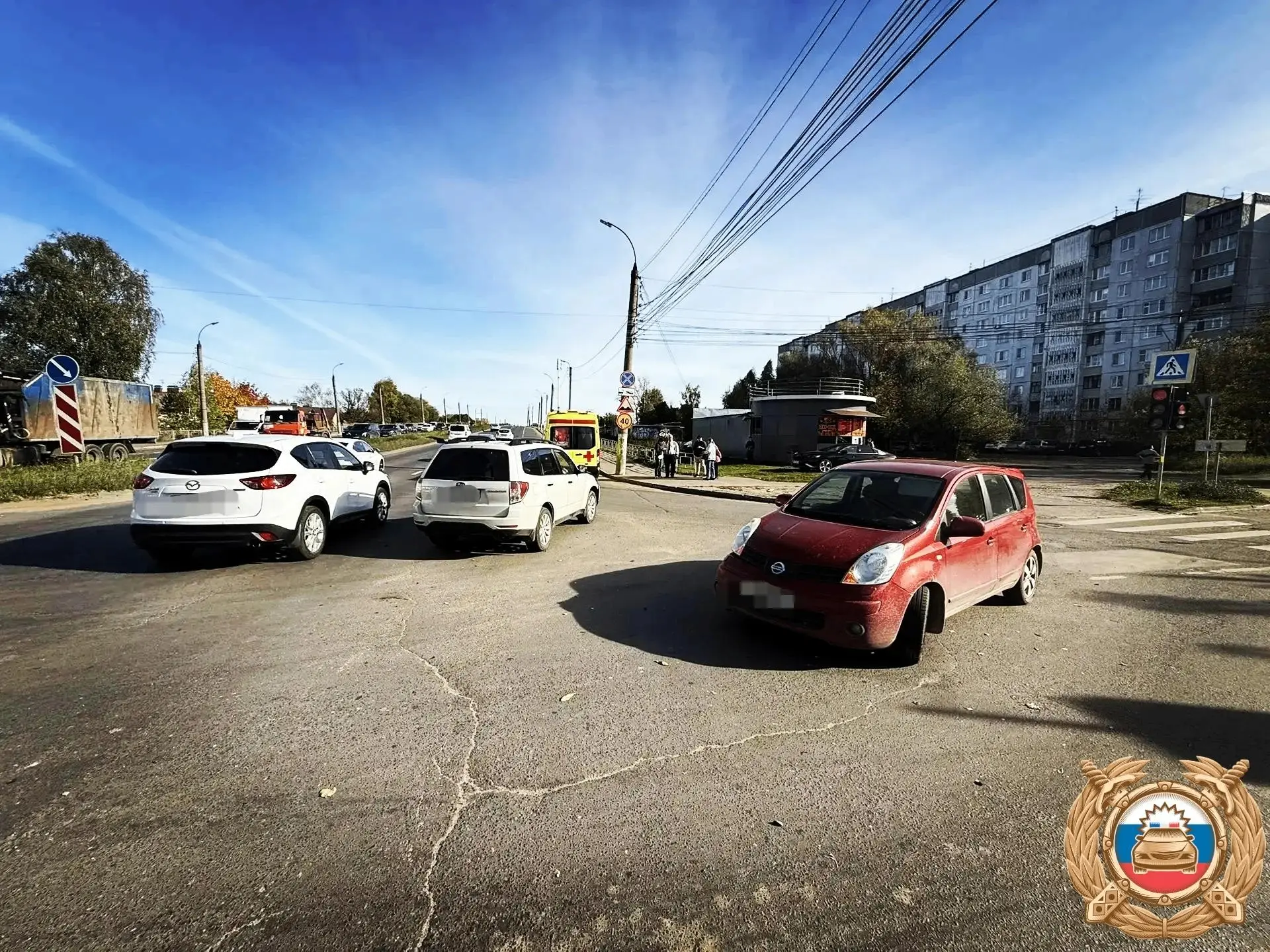 ДТП на съезде с Красинского моста в Твери