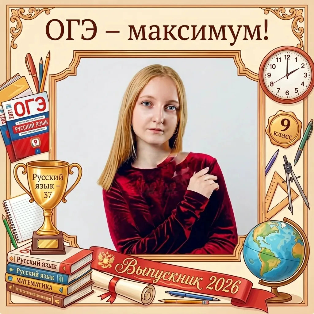 Настоящий успех — это командная работа!
‼️ Элина Кузнецова  из 9 "А" класса сдала ОГЭ по русскому яз