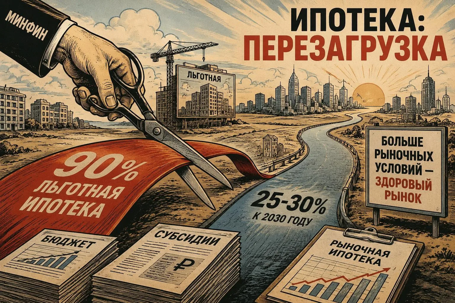 📊 Минфин планирует снизить долю льготной ипотеки с нынешних 90% до 25–30% к 2030 году.

По словам з