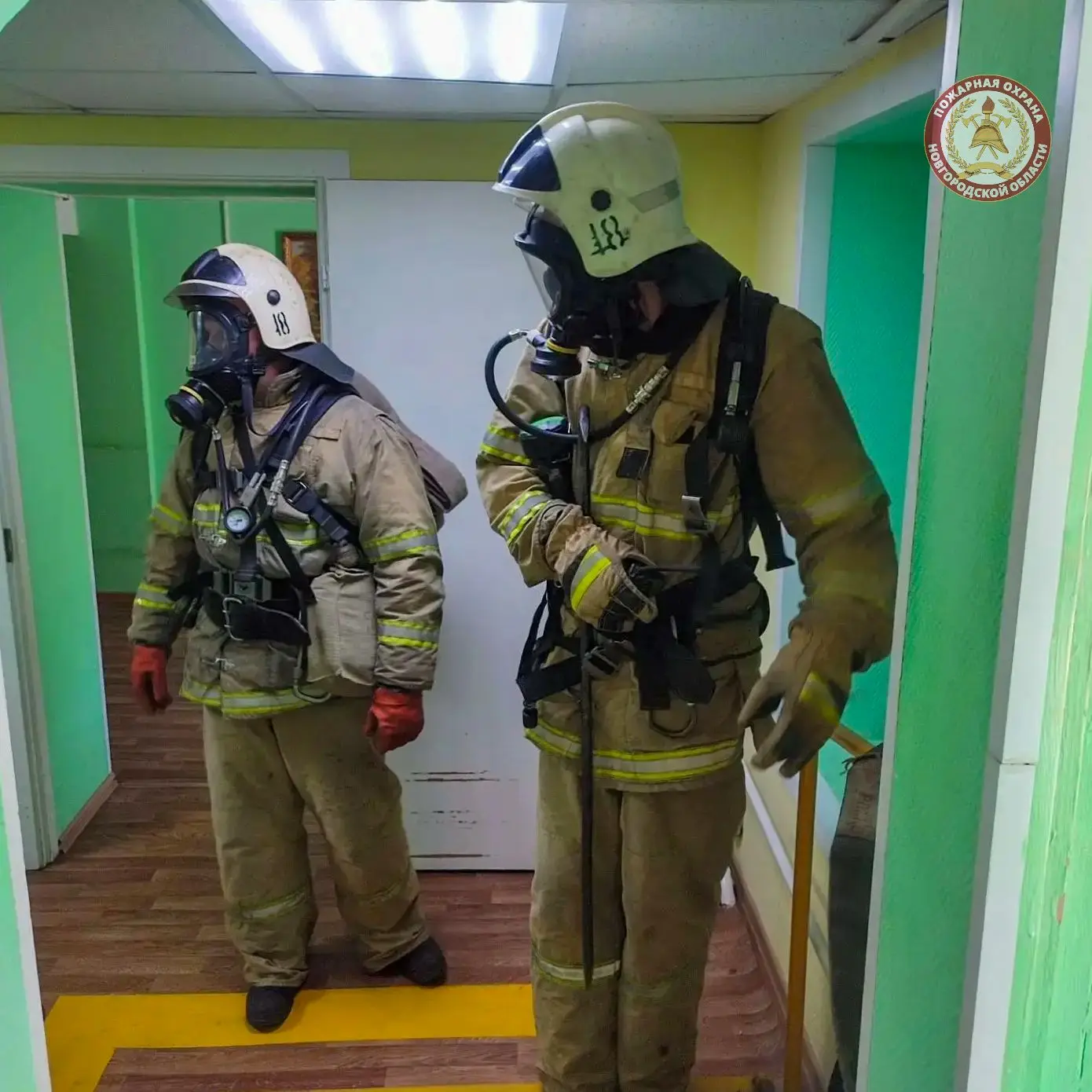✅ Пожарная часть №18 6 отряда противопожарной службы Новгородской области провела учени...