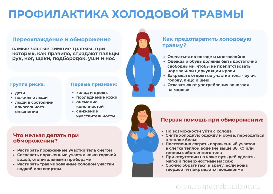 👆Предлагаем ознакомиться с памяткой «Профилактика холодовой травмы».