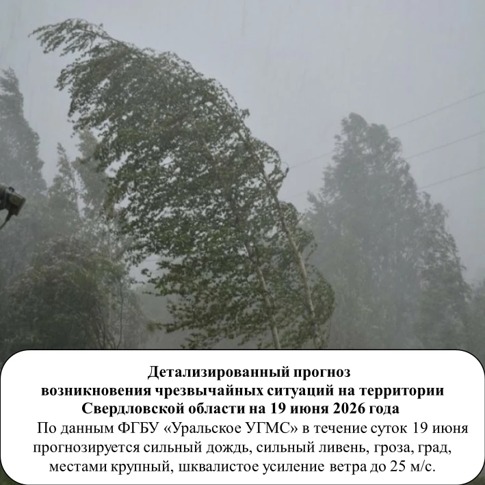 На основании детализированного прогноза возникновения ЧС от ГУ МЧС России по СО