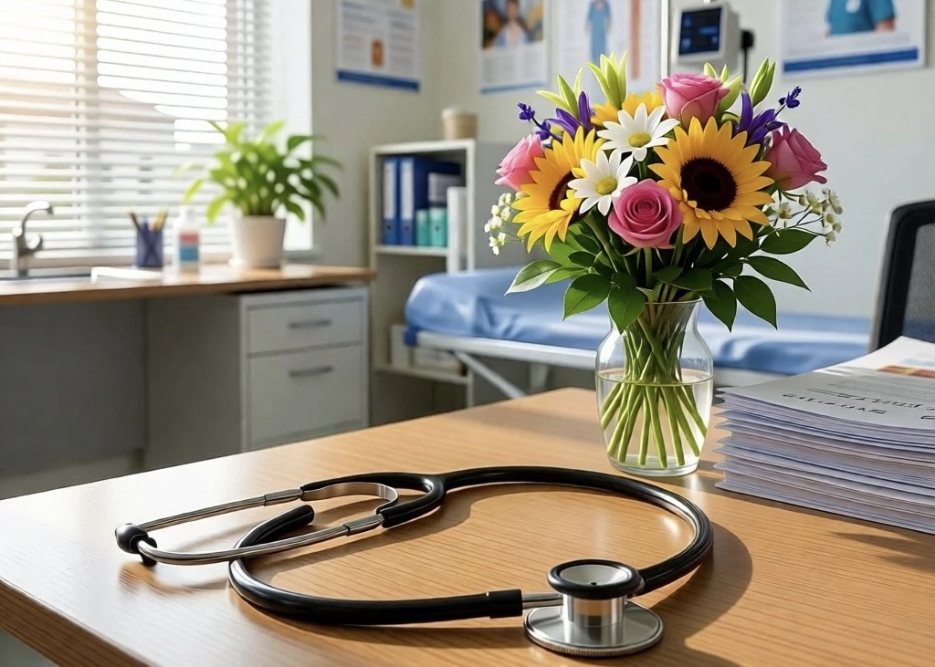 🎉 С Днём медицинского работника! 

🧑‍⚕️ Дорогие врачи, медсестры, фельдшеры, акушеры, лаборанты и 