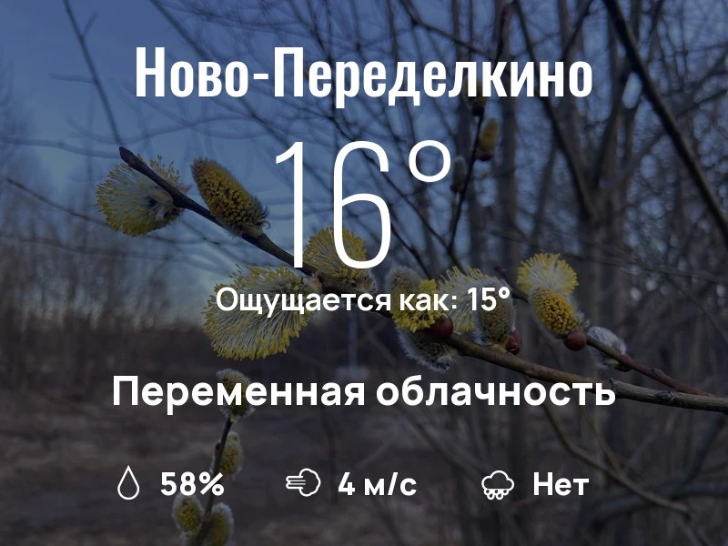 Что с погодой в Ново-Переделкино?