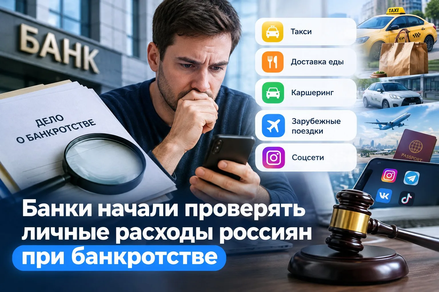 Банки начали проверять личные расходы россиян при банкротстве