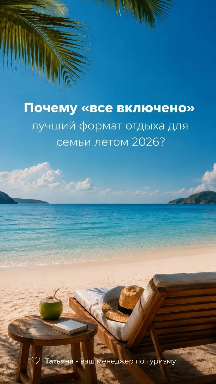 😉 Почему многие выбирают отдых на всё включено?