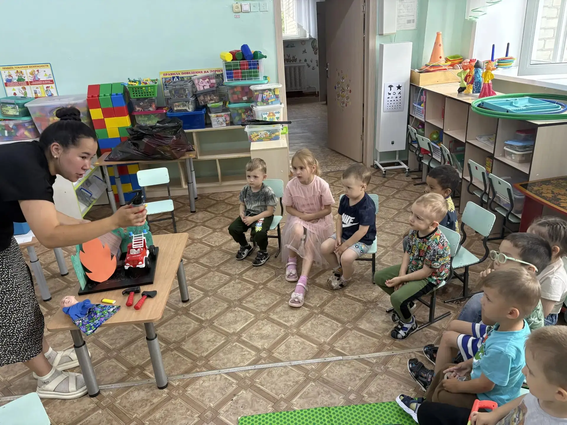 Группа №20 "Малинки"
«Занятие по основам пожарной безопасности, поможем Маше» 
Цель: формирование у 