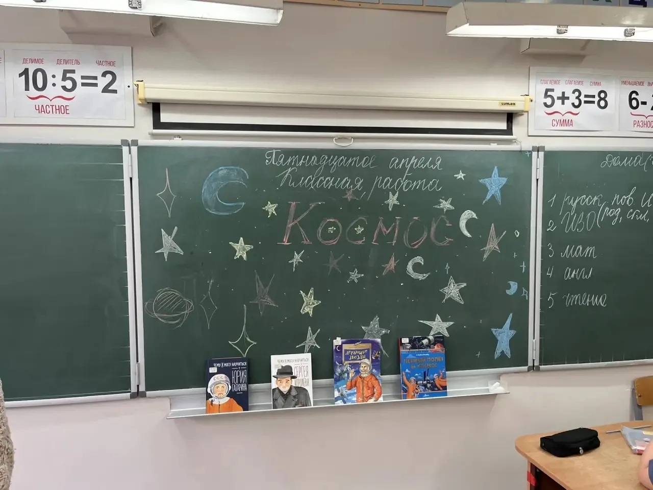 «Путешествие в мир космоса»: библиотечный урок для 4 «А» о великих основоположниках космонавтики  15
