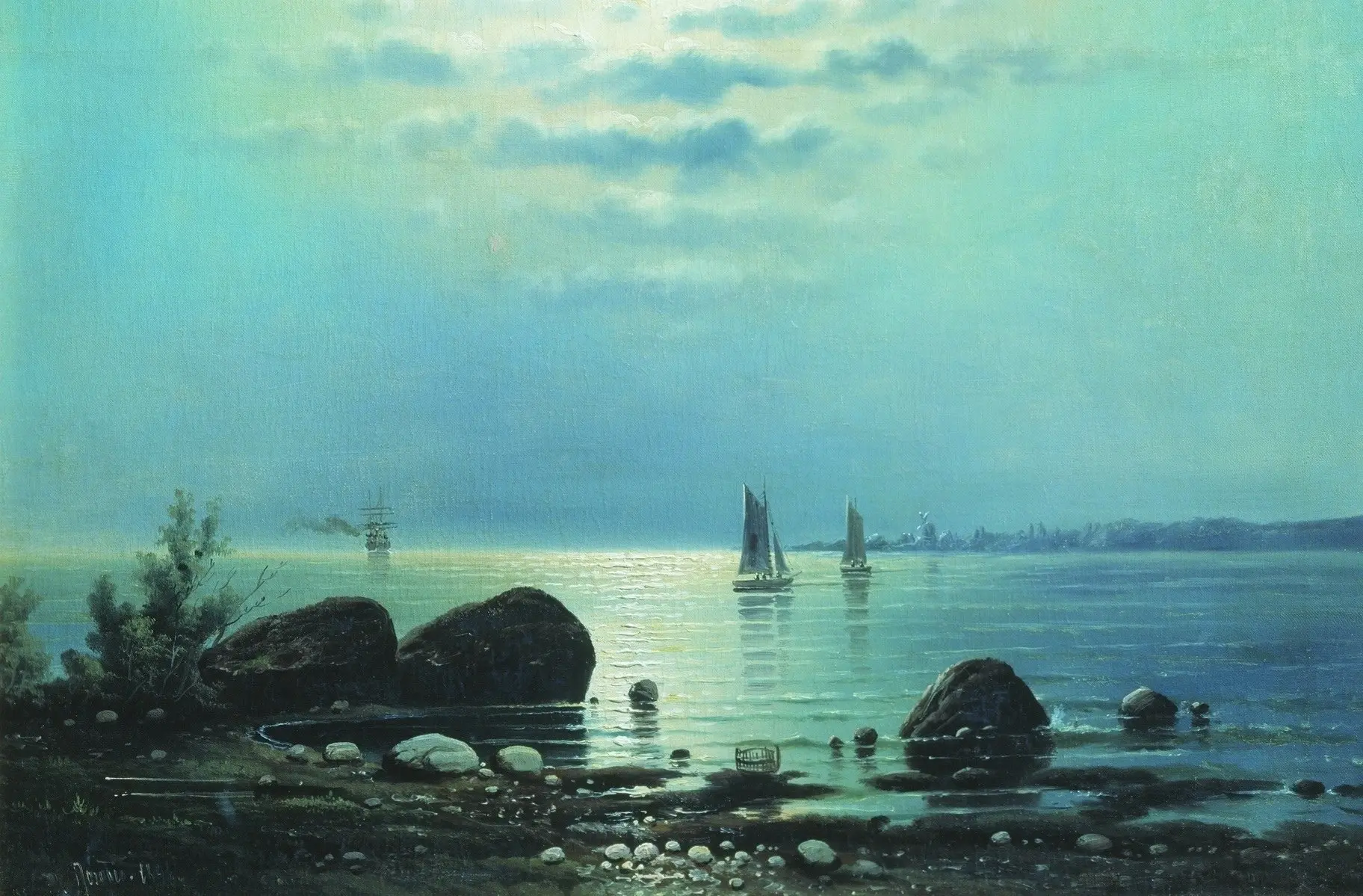 "Морской пейзаж", 1896 
Холст, масло. 63 x 94 см

Лагорио Лев Феликсович  
(1826-1905)

👩‍🎨Пейзаж 