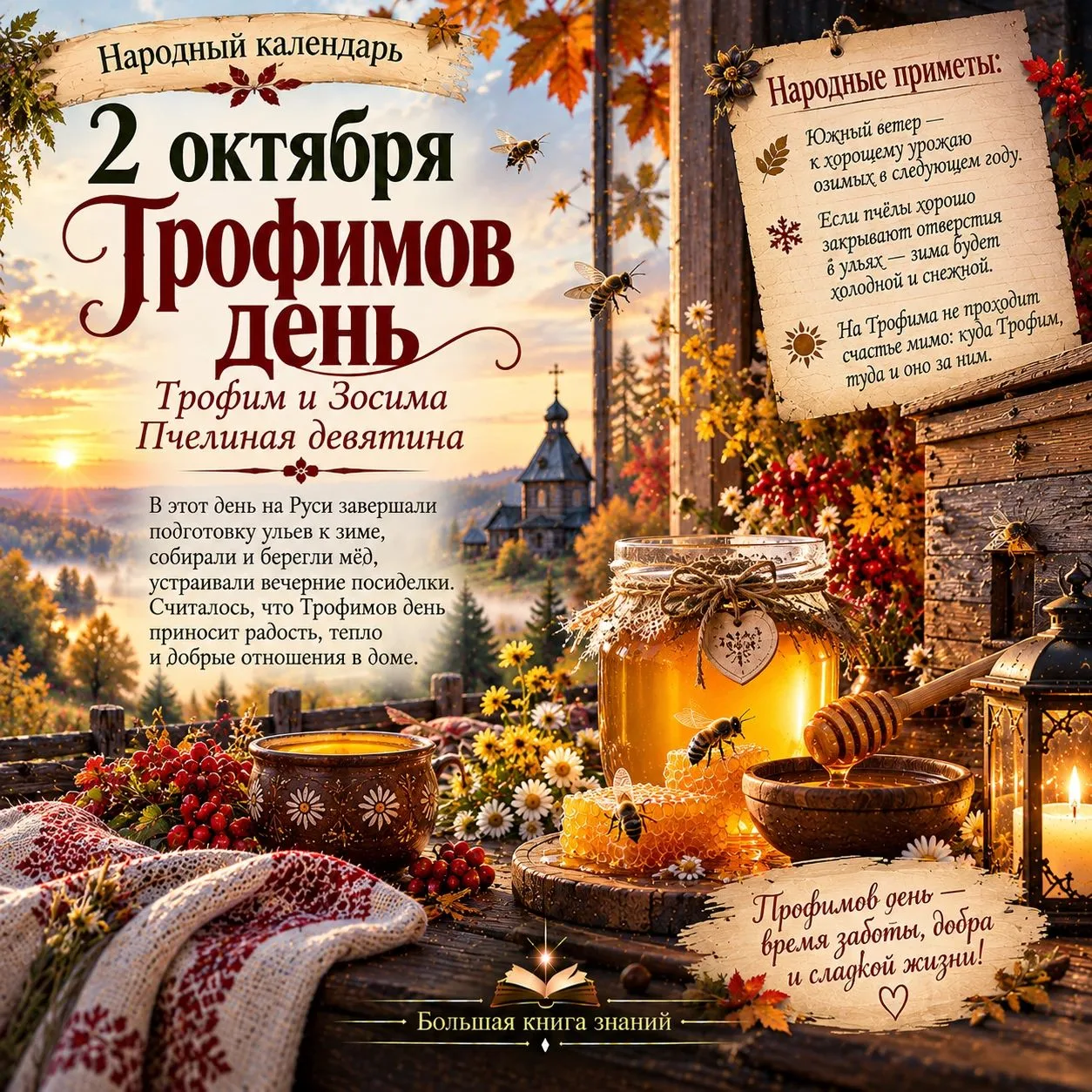 🍯 2 октября — Трофим и Зосима