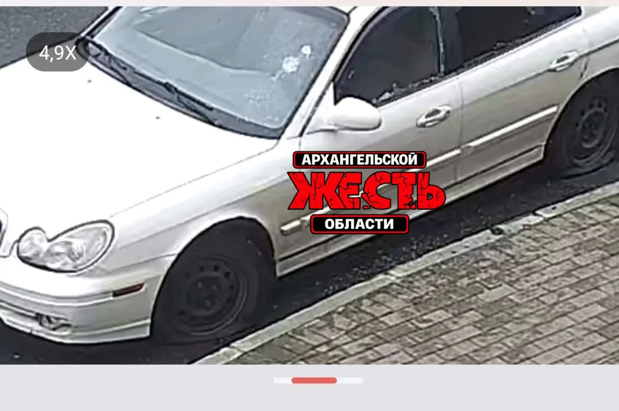 Дамочка помимо того, что разбила молотком машину  еще и колеса порезала...