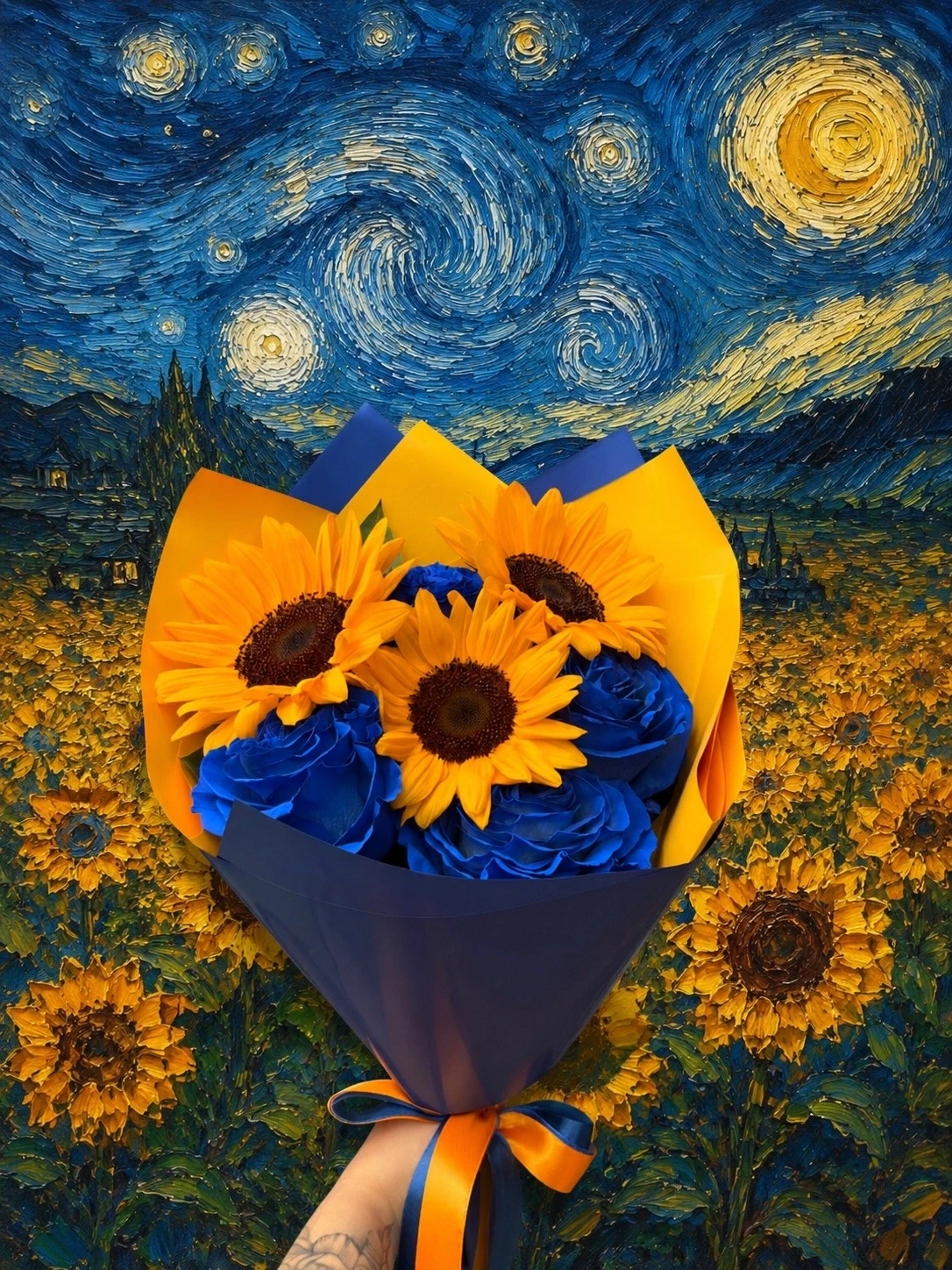 Букет в стиле Ван Гога 🌻💙
1950₽
