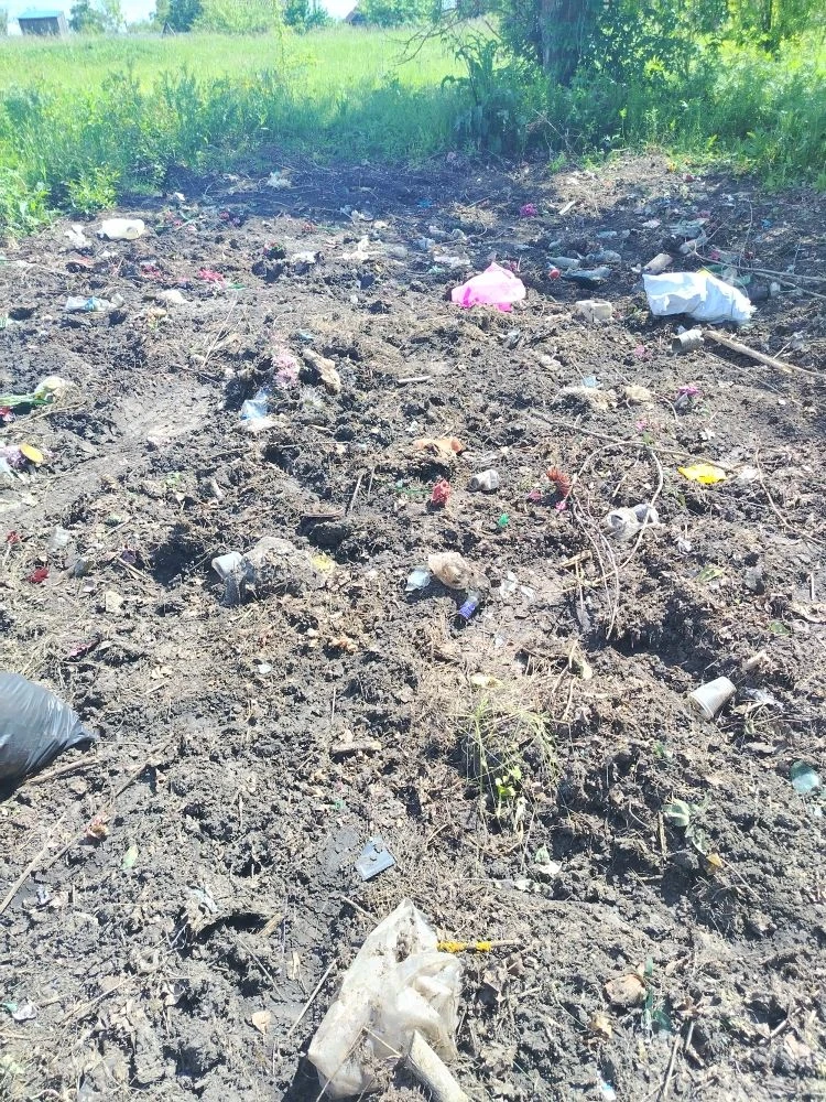 В рамках санитарной пятницы сотрудники администрации Большееланского сельсовета очистили территорию 