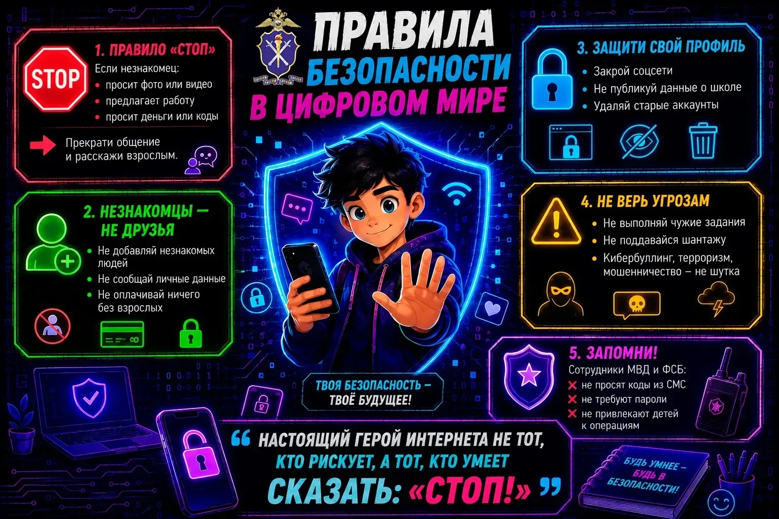 Напоминаем о правилах кибербезопасности