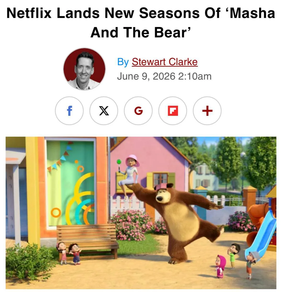 Netflix выкупил права на «Маша и Медведь» — компания выпустит 8 и 9 сезон мультсериала.