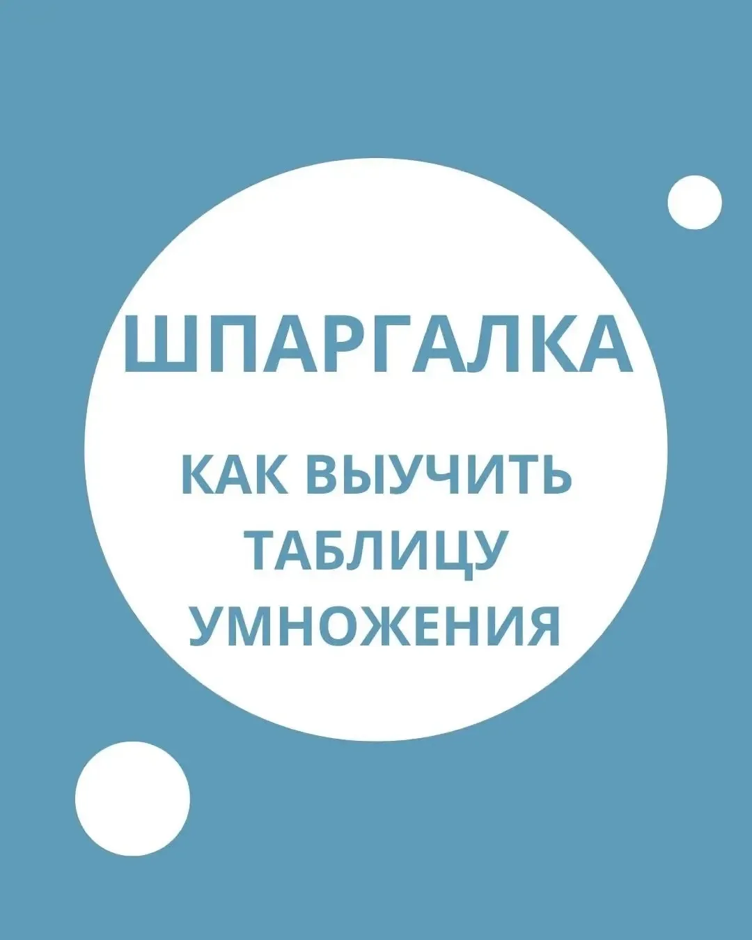 🔥 Шпаргалка, как выучить таблицу умножения