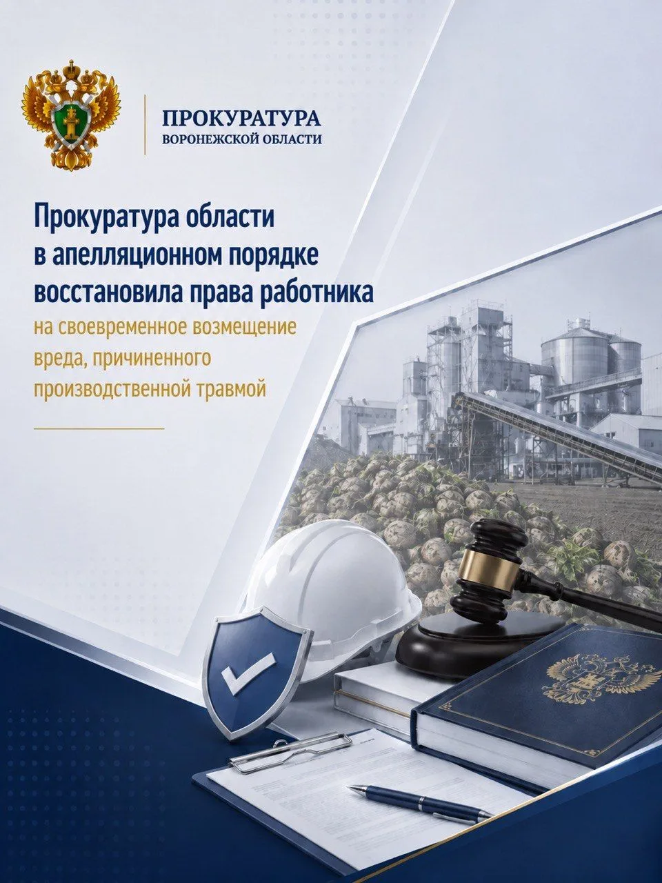 🔷  Прокуратура области в апелляционном порядке восстановила права работника на своевре...