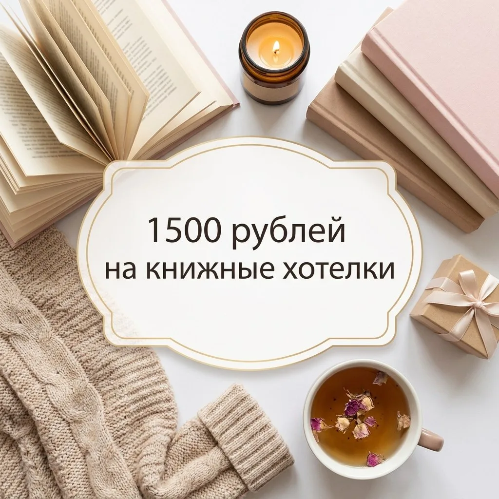 1500 рублей на книжные хотелки 📚