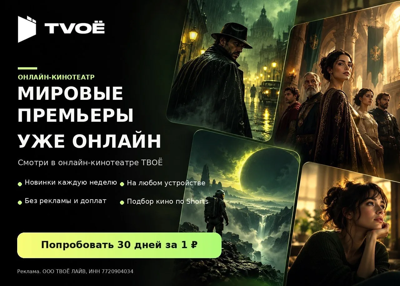 💡 ТВОЁ.LIVE — 30 дней подписки за 1 ₽ 🔥