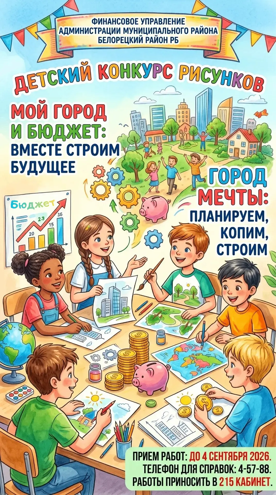 Финансовое управление администрации района приглашает детей принять участие в конкурсе ...